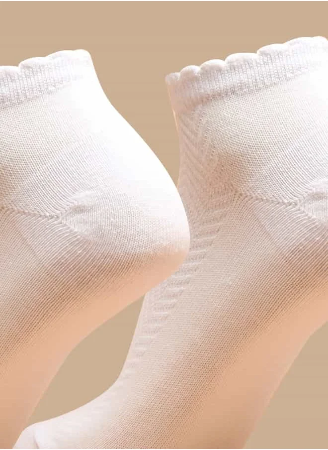 Flora Bella By Shoexpress Women Chevron Textured Ankle Length Socks - Set of 5