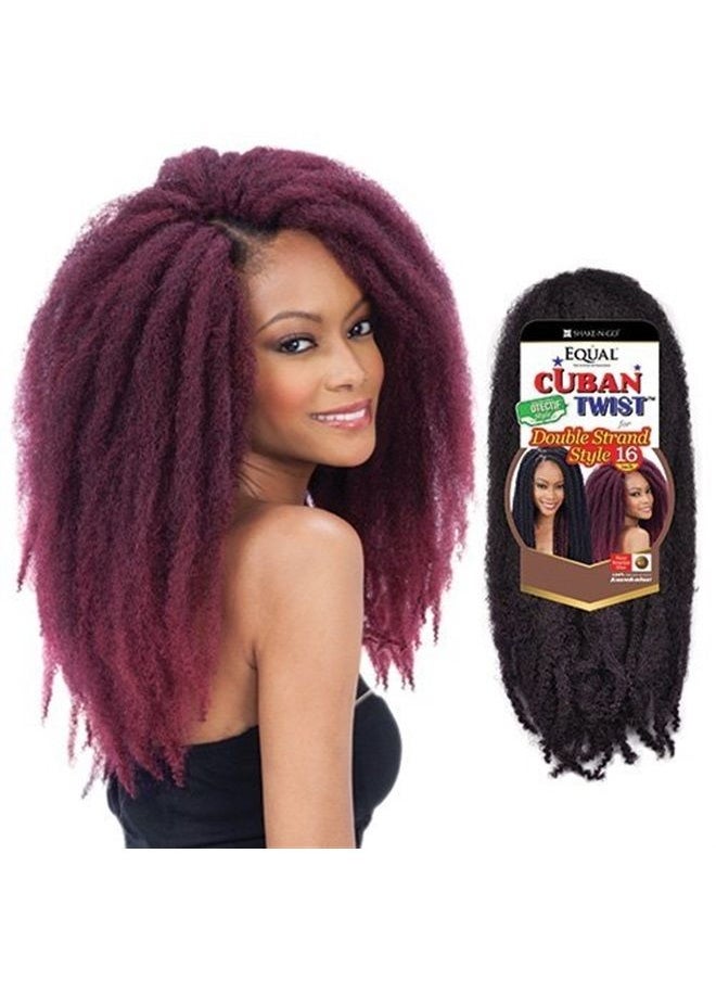 FreeTress Equal - Freetress Equal Synthetic Hair Braids Double Strand Style Cuban Twist Braid 16" (6-PACK, 2) - Image 1