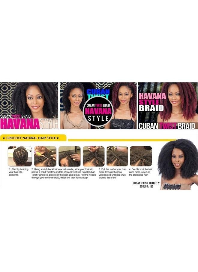 FreeTress Equal - Freetress Equal Synthetic Hair Braids Double Strand Style Cuban Twist Braid 16" (6-PACK, 2) - Image 1