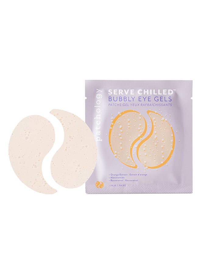 Patchology Serve Chilled Bubbly Eye Gels – Brightening Burst for Tired Eyes, Orange Extract & Niacinamide, Illuminating Patch for Dark Circle Relief 1 Pair - Image 2