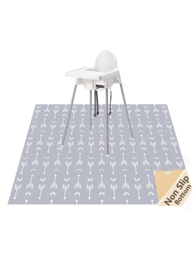 Womumon Baby Splat Mat for Under High Chair and Arts and Crafts, 51" Waterproof Wipeable Floor Protector, Anti-Slip Washable Splash Mat - Image 1