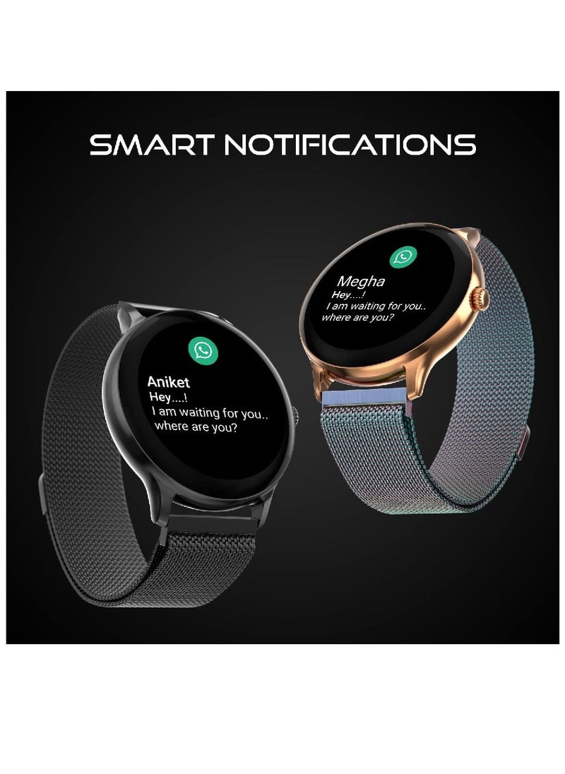 Zoom Plus - Bluetooth Calling Full Touch Display Multi-Function Heart Rate Monitor Smartwatch Black - Image 1