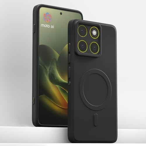 Pikkme Back Cover for Motorola Moto Edge 70 5G Soft Matte Silicone Mag-Safe Design (Mag-Safe Not Support) Camera Protection | Slim Fit Bumper Cover (Black) - Image 2