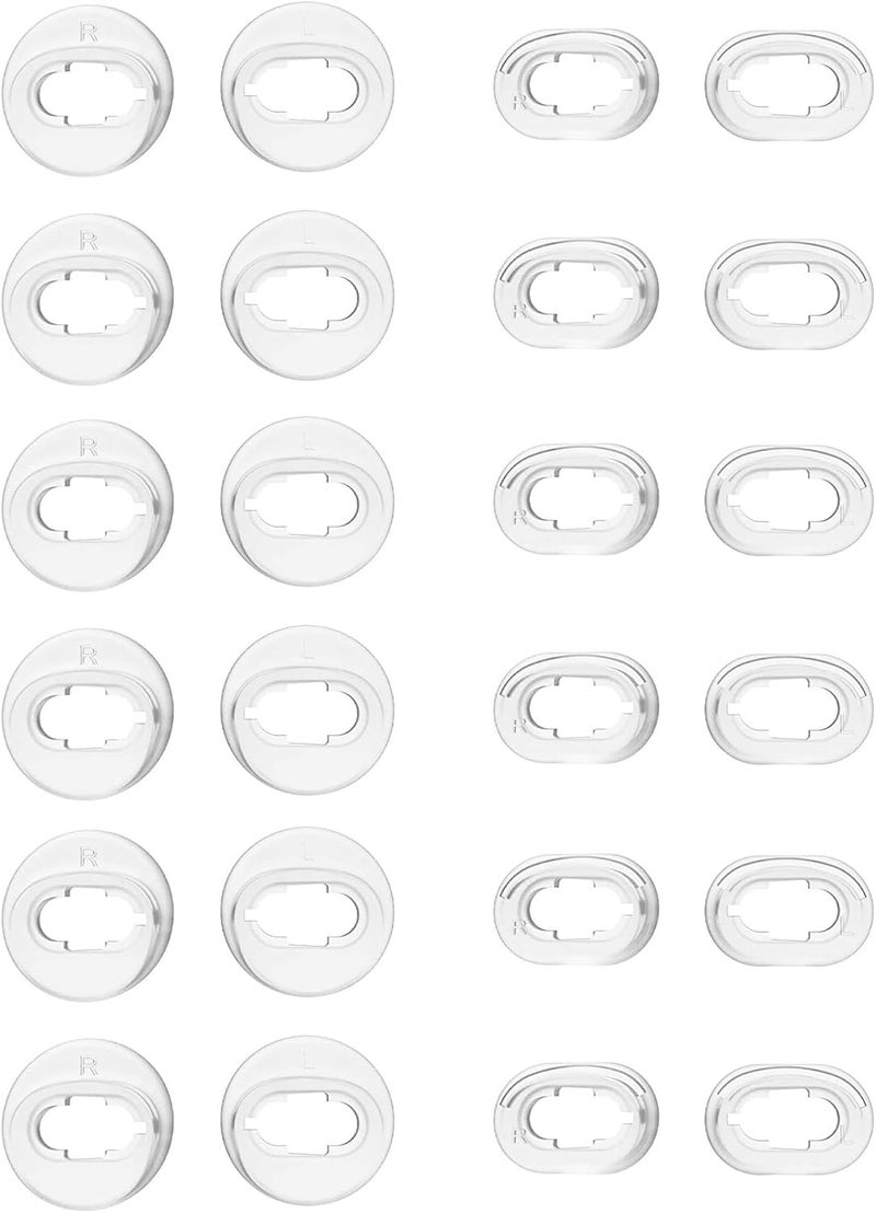 ALXCD Wingtips Compatible with Galaxy Buds Live Headphones, S/L 2 Sizes 12 Pairs Silicone Ear Adapter Wingtips Eartips, Compatible with Galaxy Buds Live Earbuds SM-R180 12 Pairs [White/SL] - Image 1