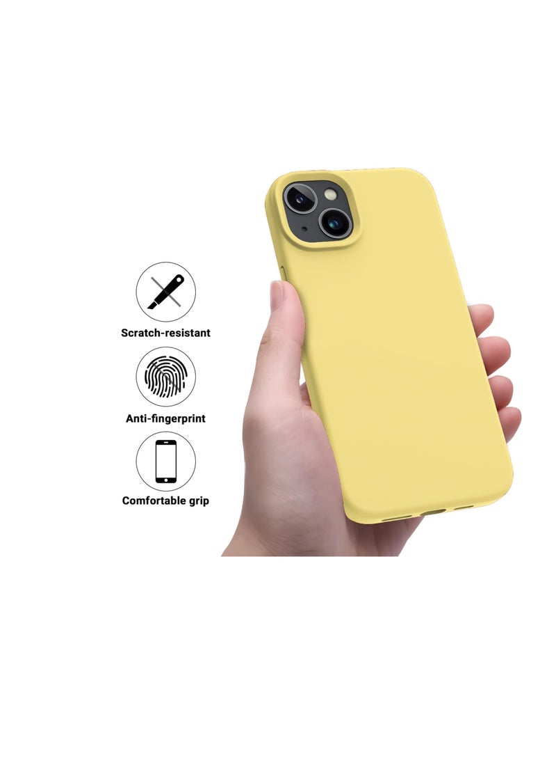 Generic - IPhone 11 Pro Max Silicone Case Back Cover - Yellow - Image 1