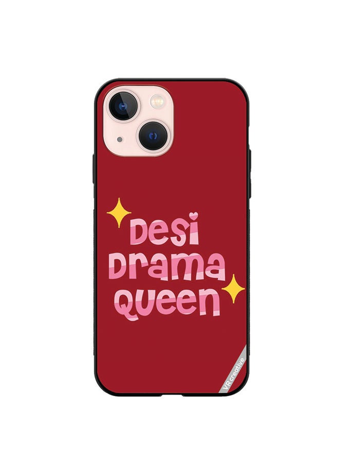 VR CREATIVE Protective Case Cover For Apple iPhone 14 Desi Drama Queen Design Multicolour - Image 1