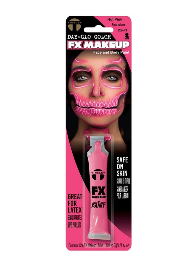 Tinsley Transfers - Fx Makeup Face And Body Paint Waterbased Cream 7G ; 0.24 Oz Tube (Dayglo Hot Pink) - Image 1