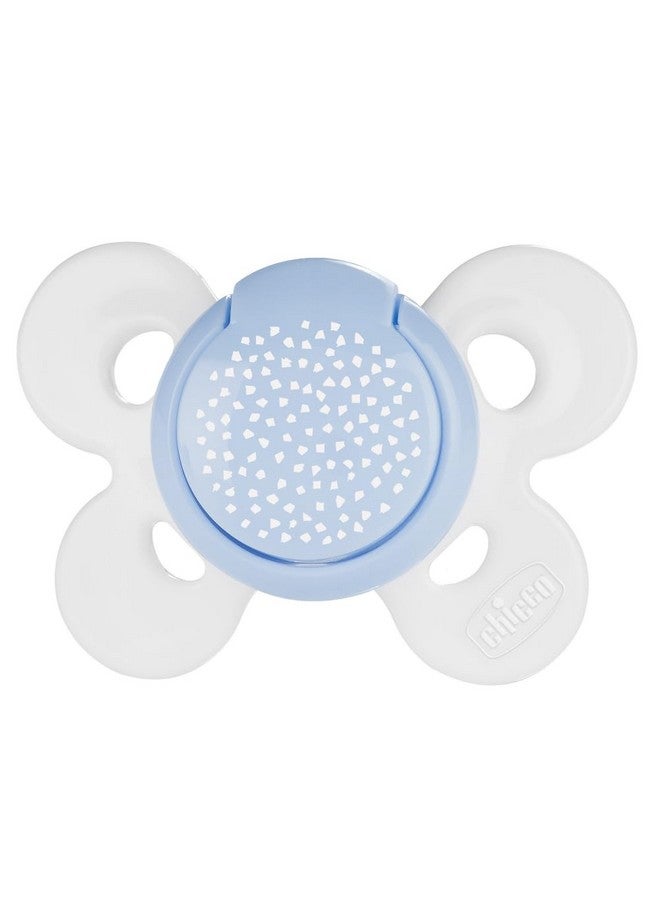 Chicco Physio Comfort Baby Soother with Unique Shape to Support Psychological Breathing, Teether & Pacifier for Newborns, BPA Free, 0-6m (Blue) - Image 3