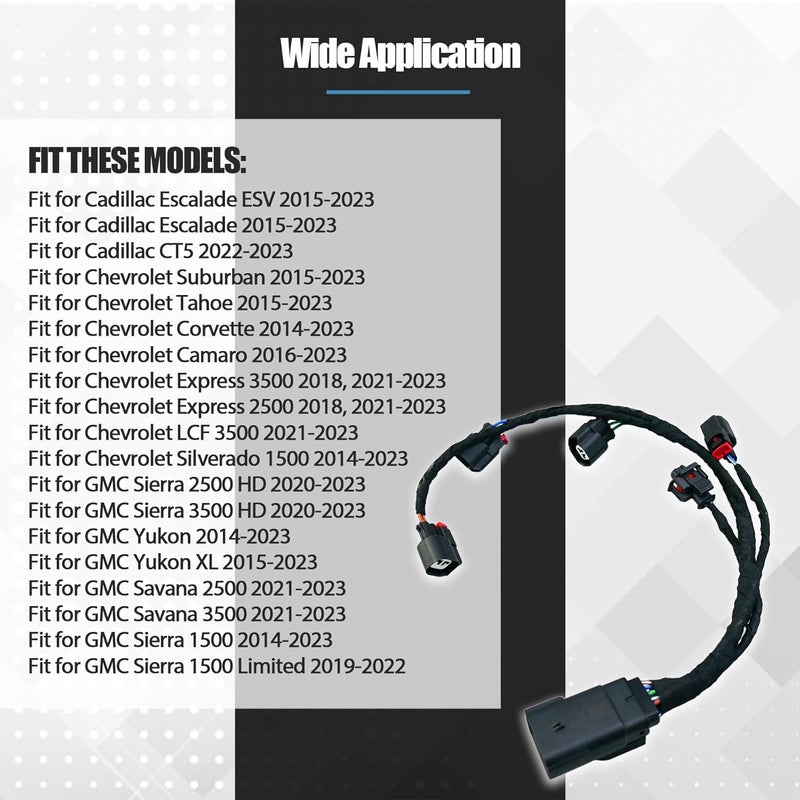 KMBNTU 12710481 Fuel Injector Right Rail Harness for Cadillac, Chevy, and GMC Models - Image 3
