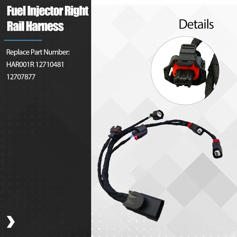 KMBNTU 12710481 Fuel Injector Right Rail Harness for Cadillac, Chevy, and GMC Models - Image 2