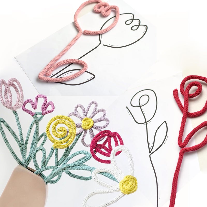 مجموعة BoFUN DIY Flower Craft Kit للبالغين والمراهقين - مجموعة حرفية فنية من الأسلاك الزهرية مع 18 قالبًا من حبل سلكي متماسك | هدايا حفلات الزفاف للنساء، هدايا عيد الأم، ديكور منزلي مصنوع يدويًا (أزهار) - Image 4