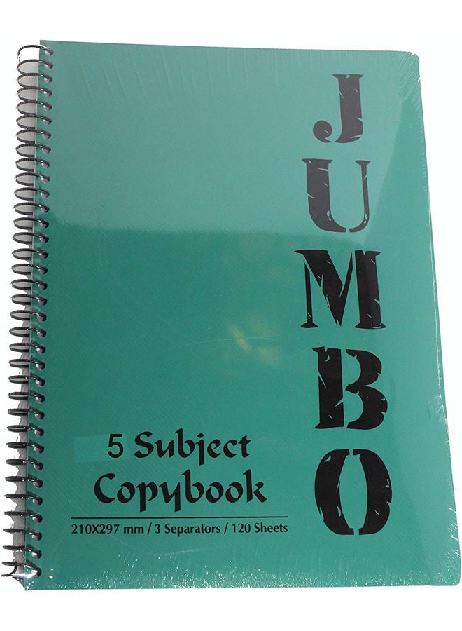Mintra JUMBO 5 SUBJECT COPY BOOK 210 * 297MM/5 SEPARATORS/200 SHEETS