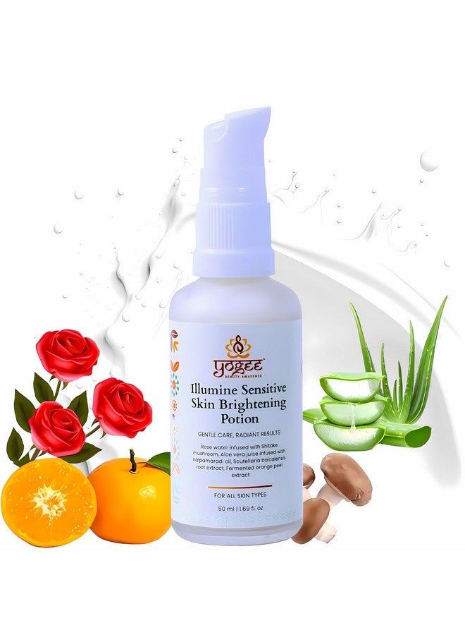 YOGEE Illumine Sensitive Skin Brightening Potion Serum Gel | Radiant odour-free skin in intimate areas, underarms, neck, elbows, knees | 50ml - Image 1
