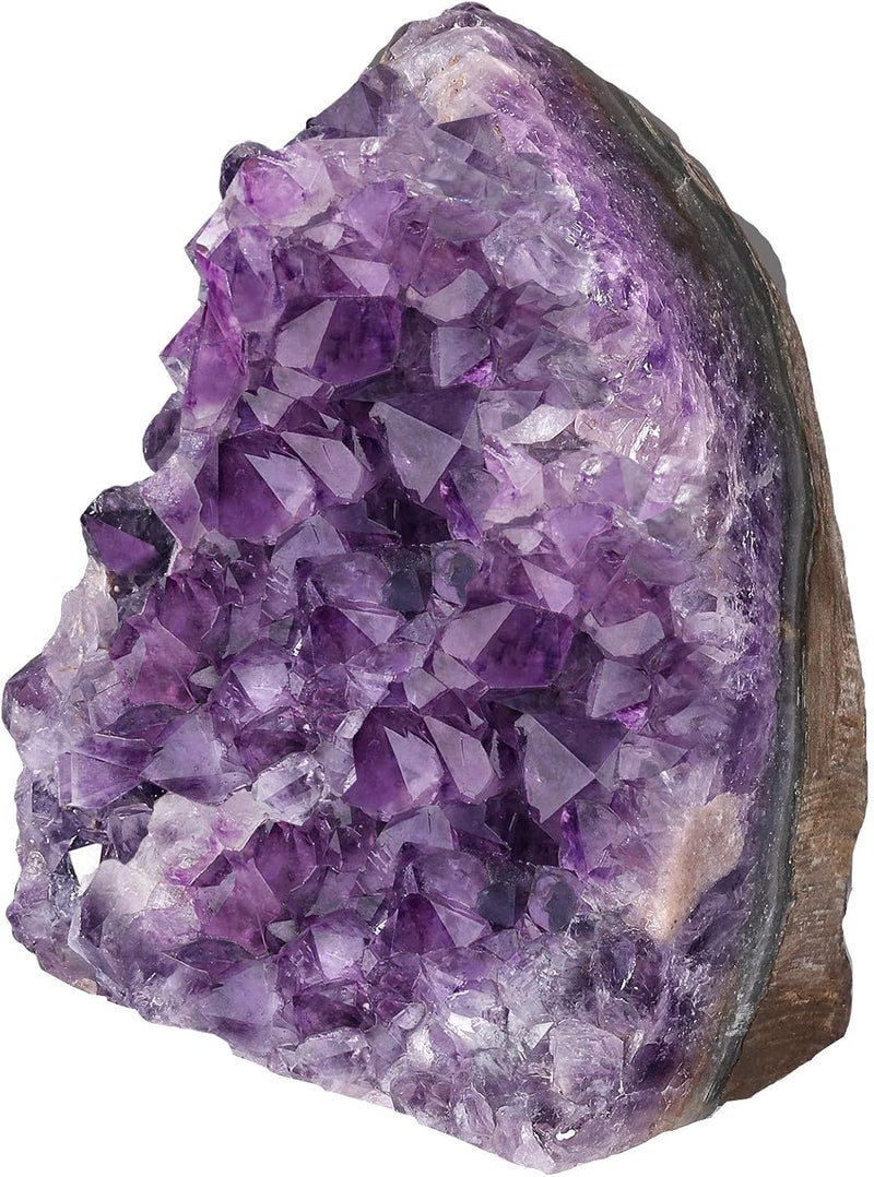 mookaitedecor Natural Amethyst Cluster Stone Raw Geode Quartz Mineral Specimen for Home Decoration, Crystal Collection, Irregular Shape, 0.88-1.1 lb