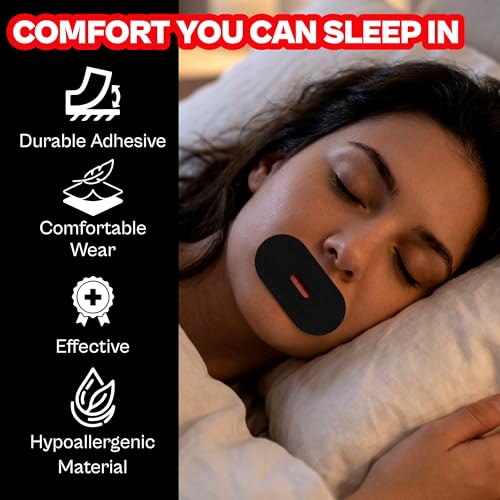 Vn care 30 Pcs Sleep Strips Mouth Tape for Sleeping – Anti-Snoring Strips for Nose Breathing, Snore Reduction & Better Sleep | Hypoallergenic Adhesive Mouth Stickers for Kids & Adults (30 Pcs) - Image 4