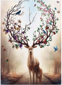 Y&D Adult Children Puzzles Warm Moose Wooden 1000 Pieces Puzzle Board Toys DIY Intellectual Educational Games Gifts (50x70 cm)  - Image 1