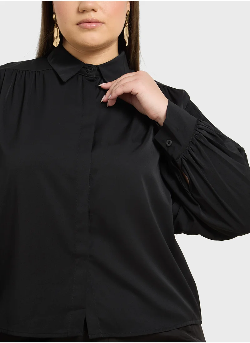 Ella Plus Button Down Top