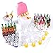 HSJH 71 Pcs Miniature Ice Cubes Beer Bottles and Mini Drink Soda Pop Cans House Accessories for Fairy Garden Pub Bar Cake Decoration 112 Doll House Barrel Pretend Play DIY Party Toys Red Wine - Image 3