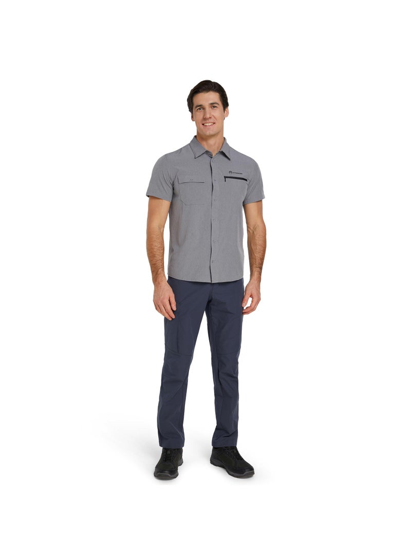 Outventure Light Gray Shirt – Water-Repellent +ADD SHIELD Technology, Straight Cut, and Functional Chest Pockets for Adventurers