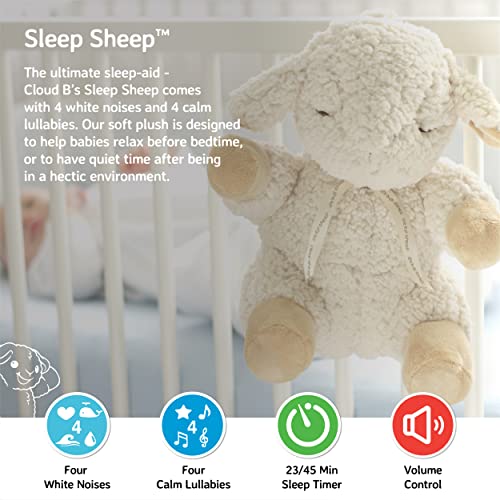 Cloud b Sound Machine with White Noise Soothing Sounds | Cuddly Stuffed Animal | Adjustable Settings and Auto-Shutoff | Sleep Sheep - Image 2