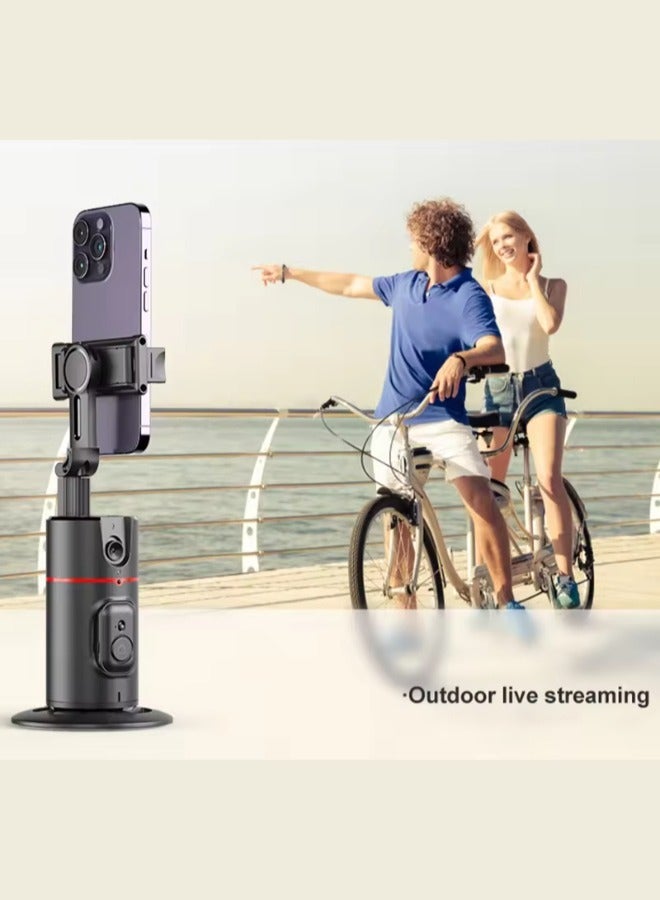 Auto Face Tracking Tripod 360 Rotation - No App Required,Magsafe for iPhone 15 14 13 12 Pro Max Series, All Android Phones with Magnetic Functionality - Black  - Image 3