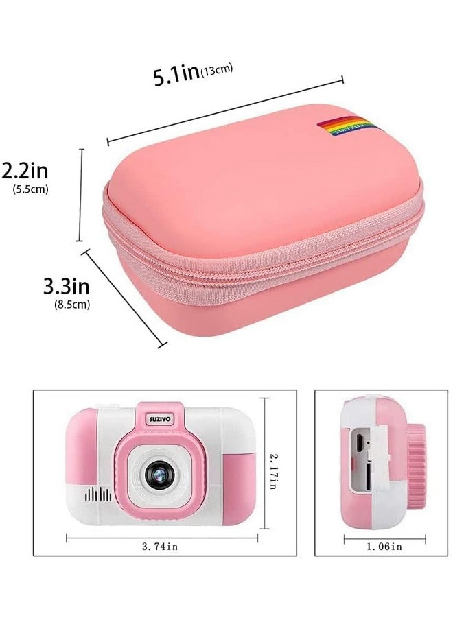 Leayjeen - Kids Camera Case Compatible With Suziyo Kids Digital Selfie Cameras,Best Birthday Gifts For Girls And Boys Aged 3-9 (Case Only) - Pink - Image 1