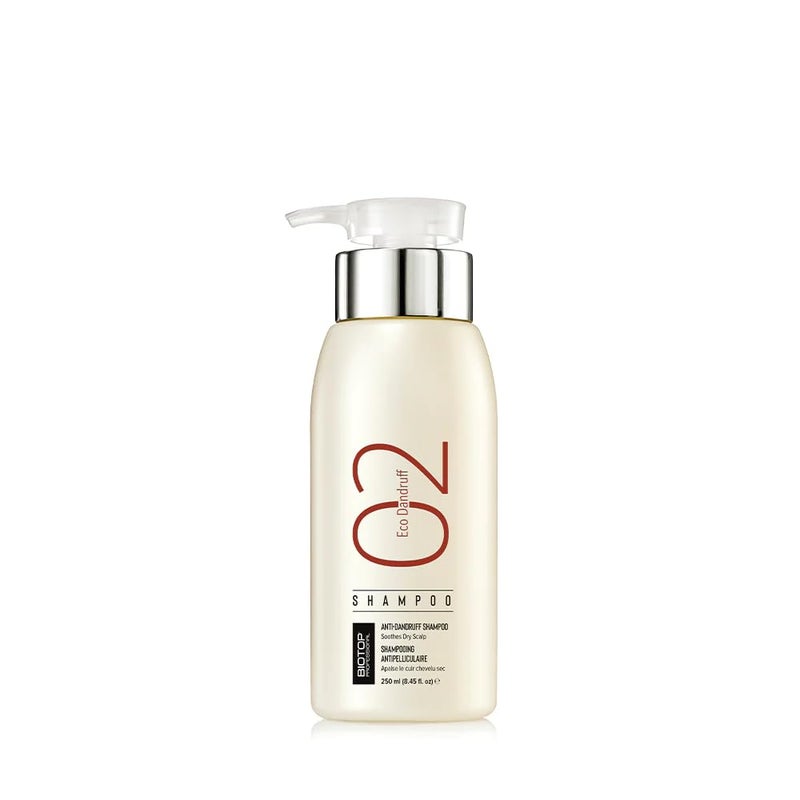 Biotop Professional 02 Shampoo Eco Dandruff Enriched with Vitamin B5 to Hydrate Nourish Soothe the scalp Paraben SLS Sulfate free Anti Dandruff Shampoo for Men Women - Image 1