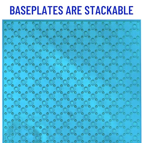 Strictly Briks Stackable Baseplates - 12 Pack 10"x10", 32x32 Studs, Compatible with Lego for Building City Scenes, Foundabtion, Displays Bricks on Play Table, Nature Color - Image 3