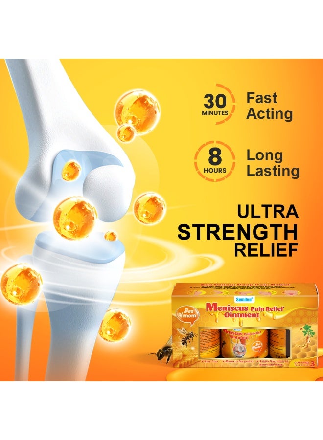Sumifun 3 Bottles Bee Venom Joint Care Cream,Suitable For Neck, Knee, Shoulder, Waist, Leg 15g*3 - Image 3