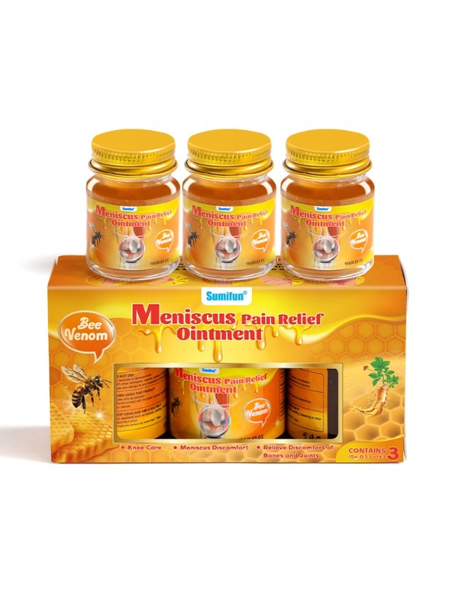 Sumifun 3 Bottles Bee Venom Joint Care Cream,Suitable For Neck, Knee, Shoulder, Waist, Leg 15g*3 - Image 2