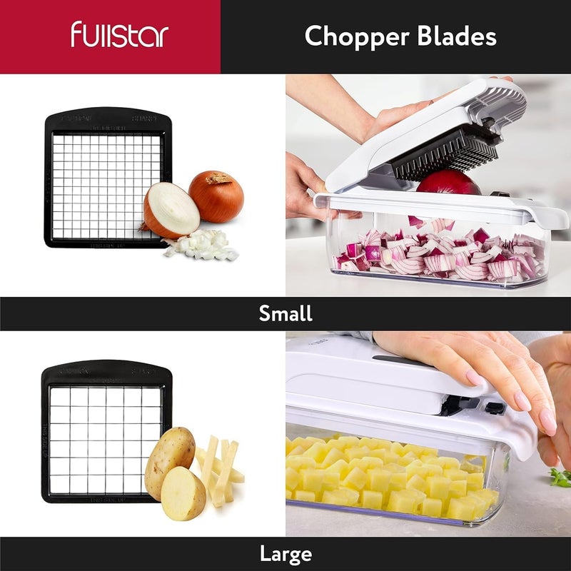 Fullstar Fullstar Vegetable Chopper - Food Chopper - Onion Chopper - Vegetable Slicer & Spiralizer - Veggie Chopper with Container - Kitchen Gadgets - Home Essentials - Kitchen Accessories (4 in 1, White)  - Image 4