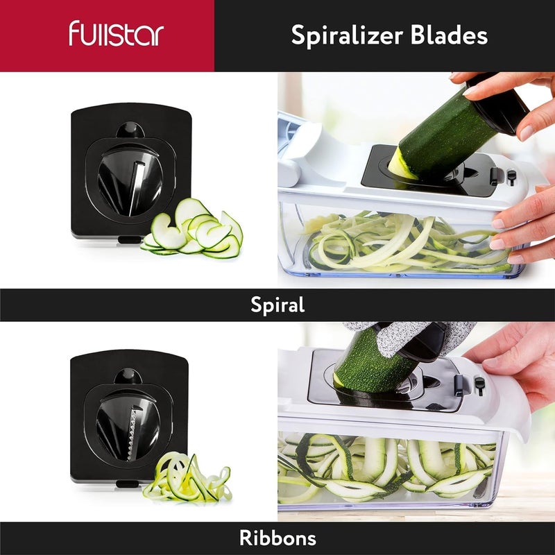Fullstar Fullstar Vegetable Chopper - Food Chopper - Onion Chopper - Vegetable Slicer & Spiralizer - Veggie Chopper with Container - Kitchen Gadgets - Home Essentials - Kitchen Accessories (4 in 1, White)  - Image 5