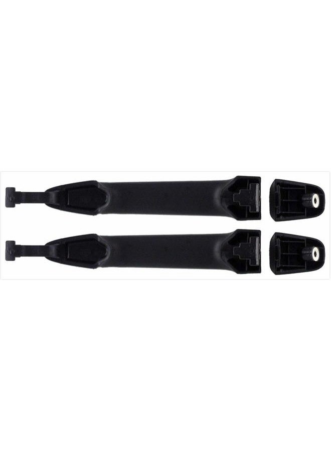 Eynpire 8073 Exterior Outside Outer Smooth Black Rear Sliding Door Handle for 2004 - 2010 Toyota Sienna - Left = Right - 2 Pc Set - Image 2