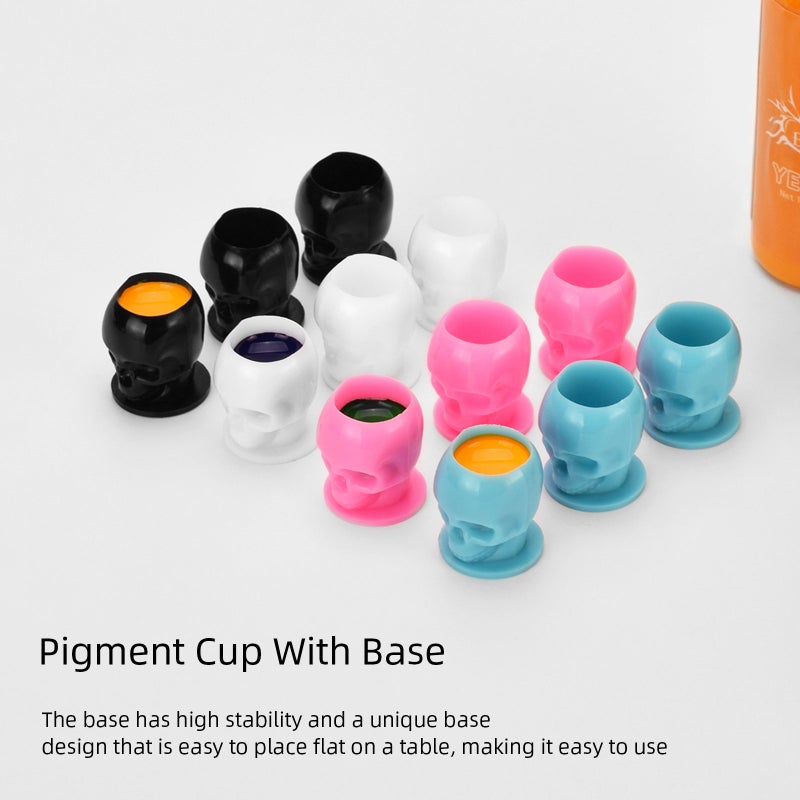 200pcs Tattoo Ink Caps Cups with Base Thickened Tattoo Pigment Cups for Tattoo ink Microblading Makeup Tattooing Supplies - Image 4