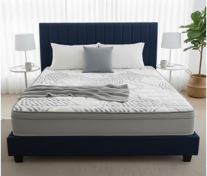 Rexal Home Euro Milano 20 cm Pocket Spring Mattress – Mega Foam, Pressure Relief & Motion Isolation, 150 × 200 cm (Queen) - Image 1