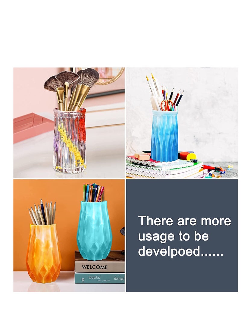 Excefore Vase Silicone Mold Flower Pot Candle Holder Mold, 3 PCS Bud Vase Silicone Molds Kit, Epoxy Casting Flower Vase Molds for Home Decoration - Image 3