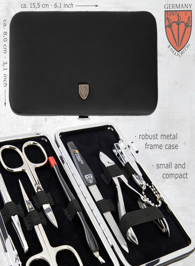 3 Swords Germany - brand quality 7 piece manicure pedicure grooming kit set for professional finger & toe nail care scissors clipper fashion leather case in gift box, Made by 3 Swords Germany (6271) - Image 5
