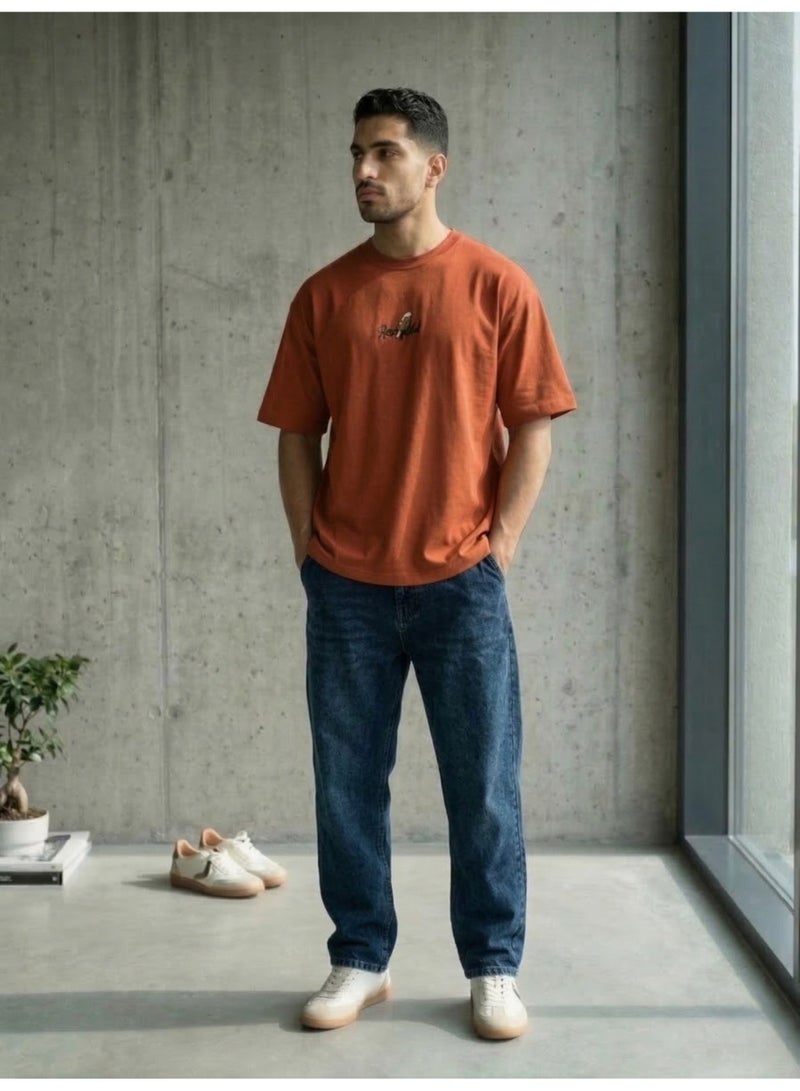 Hikes Mens Oversized T Shirt Premium Heavyweight Cotton Streetwear Fit - Image 5