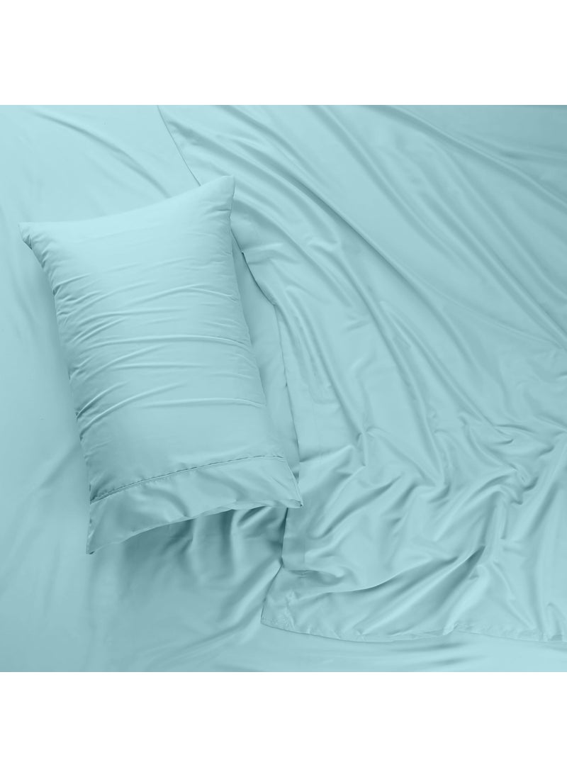 Utopia Bedding Utopia Bedding Queen Sheet Set - Brushed Microfiber - Soft Bed Sheets for Queen Size Bed Set - Luxury Bedding Sheets with Fitted Sheet  Flat Sheet & 2 Pillow Cases - Deep Pocket (Spa Blue)  - Image 5