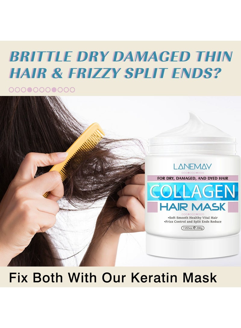 Hair Mask – Deep Conditioning Nourishing Treatment, Smoothing Dry Frizzy Hair u0026 Softening Repair Cream - Image 4