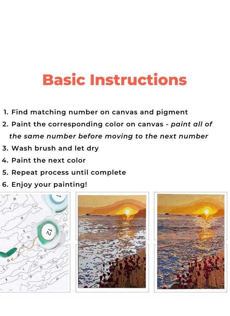 Excefore - Creative Canvas Painting Set for All Ages - Unleash Your Inner Artist with DIY Paint by Number Kits - Express Yourself Through Number Painting - Number Painting for Adults - Frameless 16x20 inch - Image 1