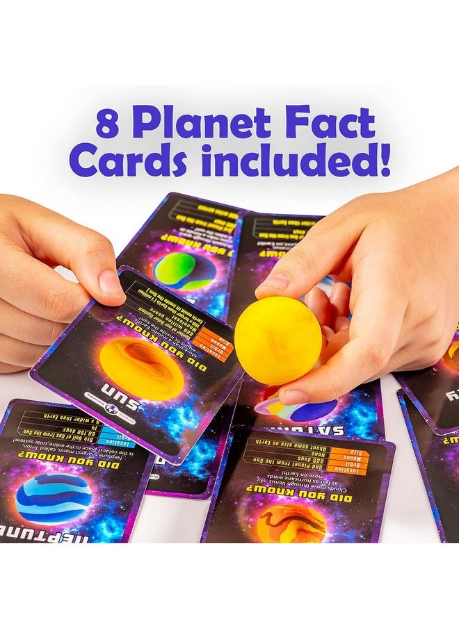 Original Stationery - Original Stationery Mini Galaxy 3D Solar System Air Dry Clay Kit, 10 Bags of Air Dry Clay for Kids, 8 Fact Cards, Tools and More in this Kit to make a Spinning Solar System with Modeling Clay for Kids - Image 1