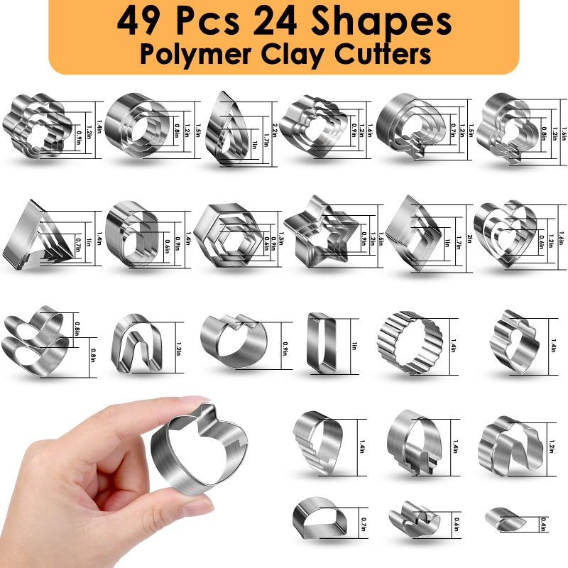 Cruzix Polymer Clay Cutters for Earrings Making, 705 PCS Clay Cutters Set with 49 Shapes Stainless Steel Clay Cutter Tools, 640 PCS Jewelry Accessories, 16 Circle Shape Earring Cutters for Polymer Clay - Image 3
