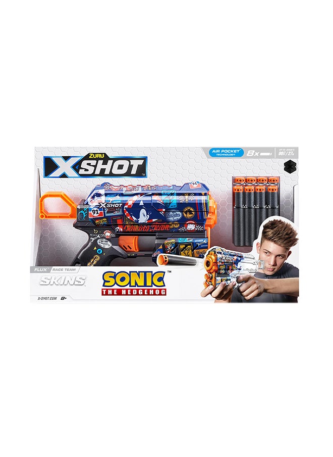 Zuru X-Shot Skins Flux Sonic S1 8Darts Race Team  - Image 1