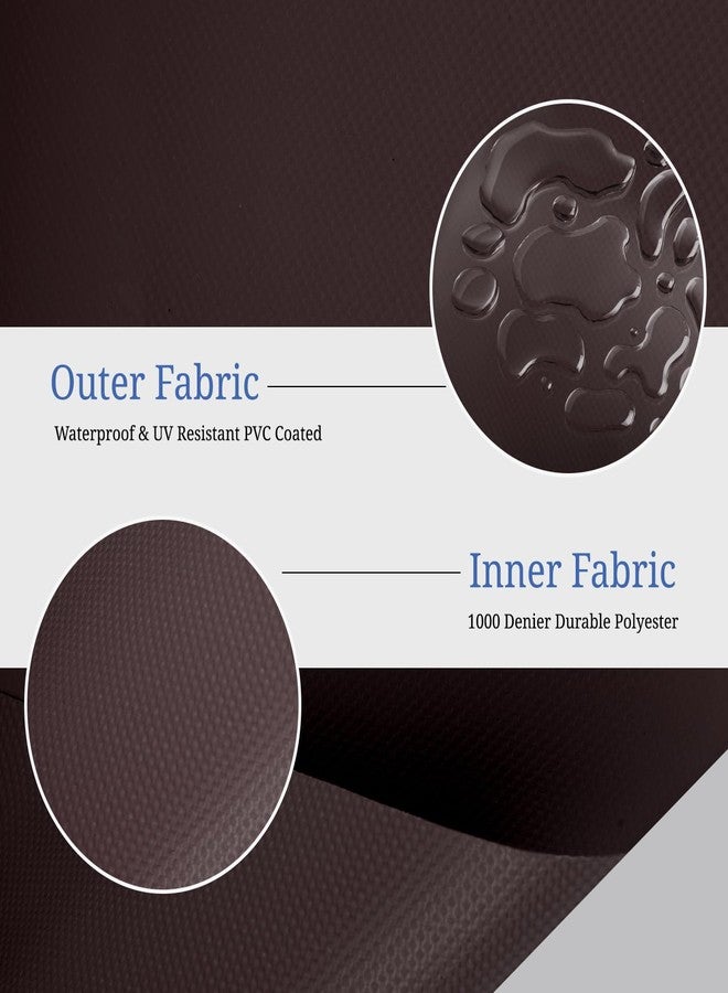 Covers & All Round Table Top Cover, Made of 12 Oz Cover Max Fabric with Waterproof & UV-Resistant Property, Suitable for Indoors/Outdoors (54" Dia x 4" H, Coffee) - Image 3