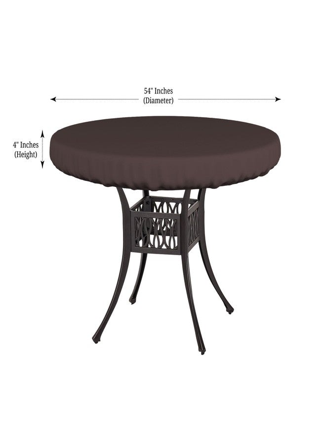 Covers & All Round Table Top Cover, Made of 12 Oz Cover Max Fabric with Waterproof & UV-Resistant Property, Suitable for Indoors/Outdoors (54" Dia x 4" H, Coffee) - Image 2