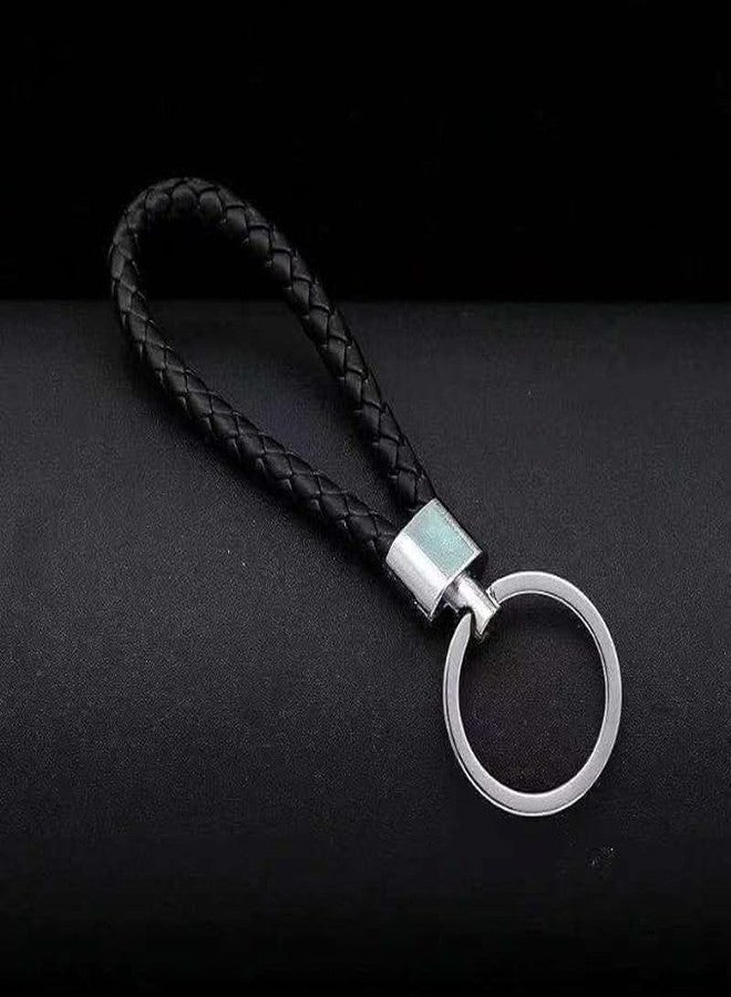 Stadash Anti-Lost Car Keychain with Phone Number Tag - Double Pendant Metal Keyring, Durable Hand-Woven Leather Strap for Car, Bike, Scooty, Office, and Home - Stylish Key Holder for Men and Women - Image 5