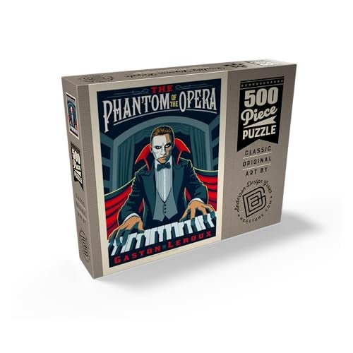 MyPuzzle.com MyPuzzle The Phantom of The Opera Gaston Laroux Vintage Poster Premium 500 Piece Jigsaw Puzzle for Adults - Image 5