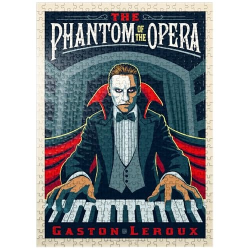 MyPuzzle.com MyPuzzle The Phantom of The Opera Gaston Laroux Vintage Poster Premium 500 Piece Jigsaw Puzzle for Adults - Image 1