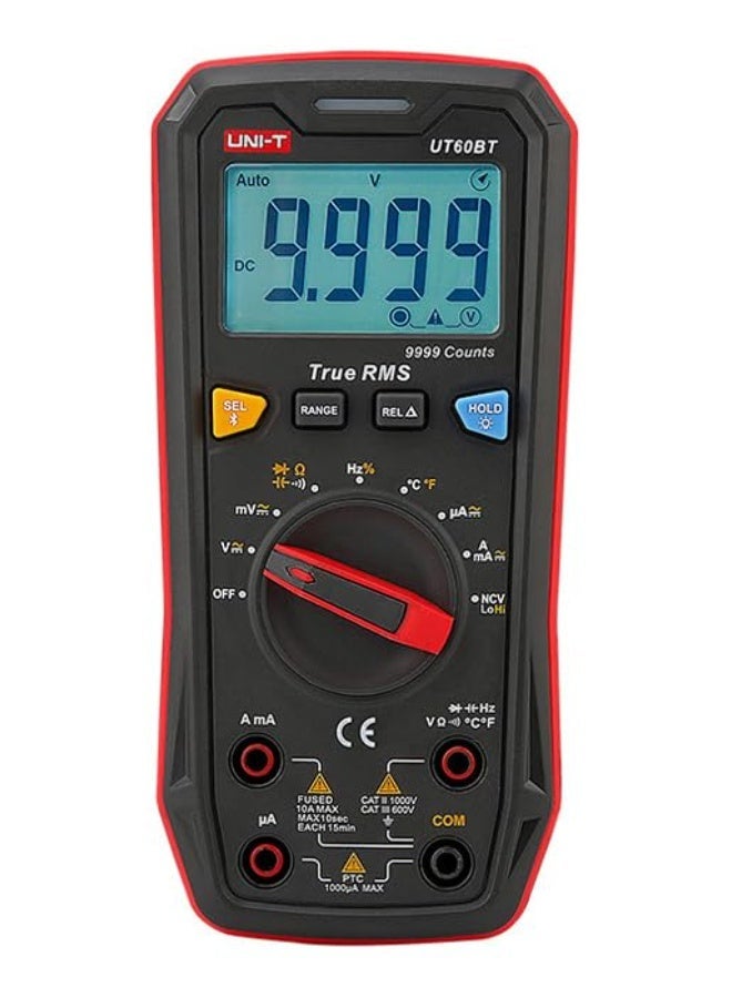 UNI-T UT60BT Professional Digital Multimeter, 9999 Counts Display, True RMS Measurement, Bluetooth Connection, Temperature Probe and Backlight - - Image 3